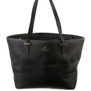 Kate spade black saffiano leather tote handbag